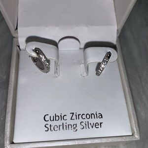 Cubic Zirconia hoop earrings